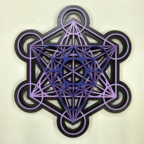 Metatron's Cube Wall Art 12", Laser Cut, Sacred Geometry, Mandala Art