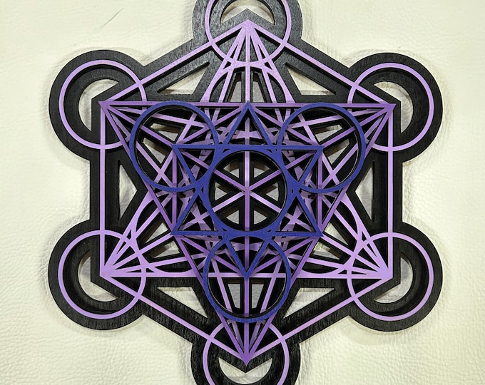Metatron's Cube Wall Art 17.75", Laser Cut, Sacred Geometry, Mandala ...