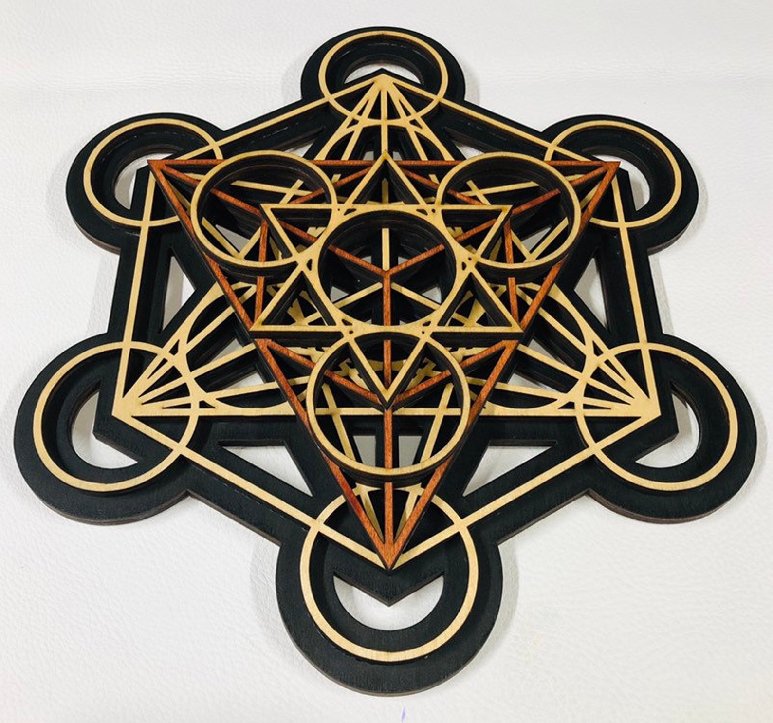 Metatron's Cube Wall Art 17.75", Laser Cut, Sacred Geometry, Mandala ...
