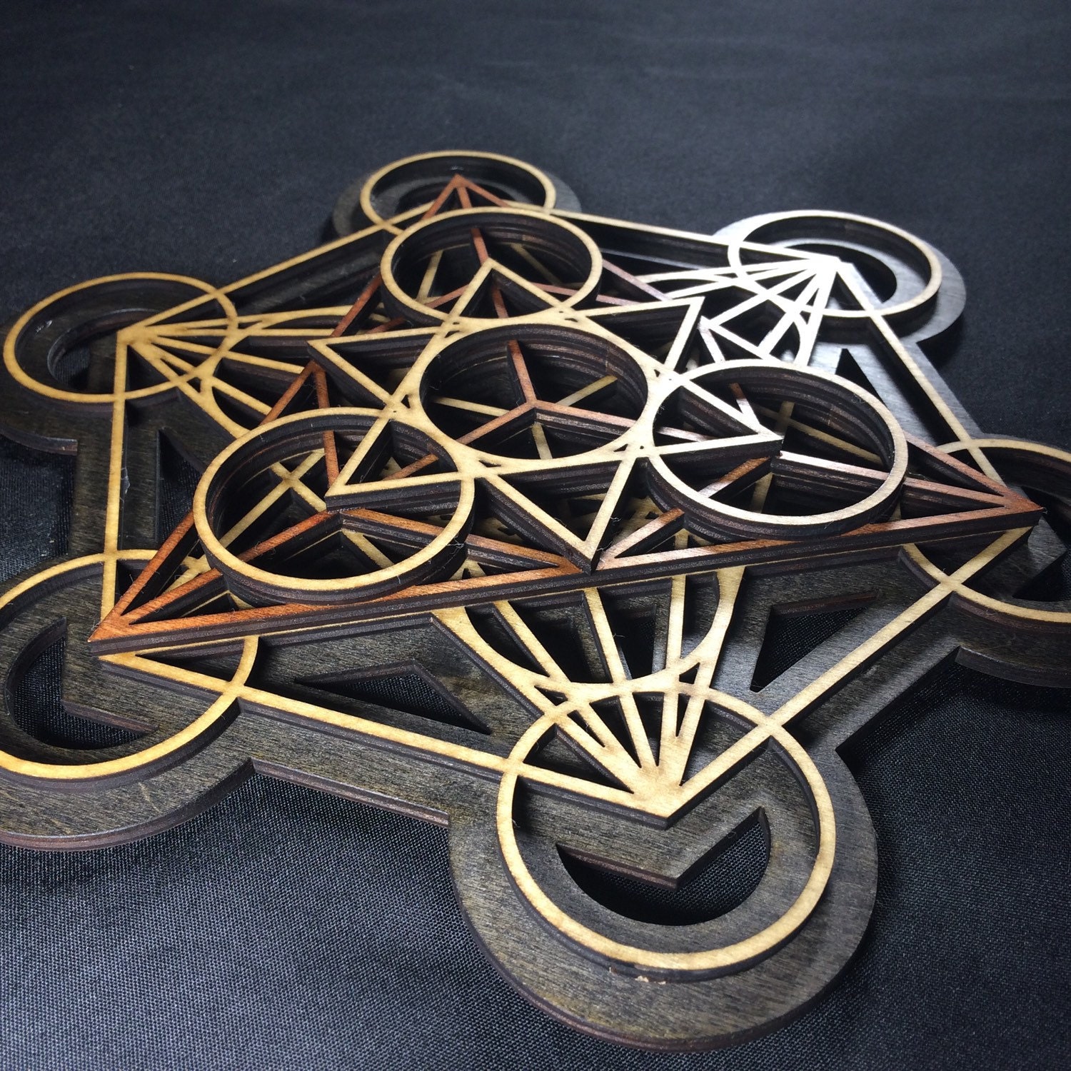 Metatron's Cube Wall Art 12", Laser Cut, Sacred Geometry, Mandala Art ...