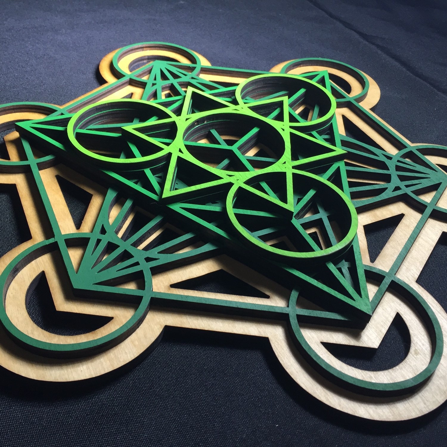 Metatron's Cube Wall Art 17.75", Laser Cut, Sacred Geometry, Mandala ...