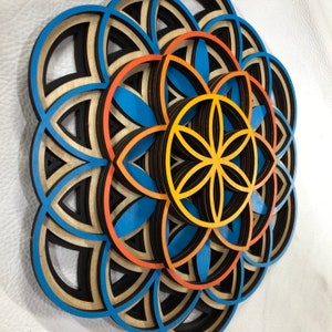 Flower of Life, Mandala, Wood Wall Art, Sacred Geometry - Etsy