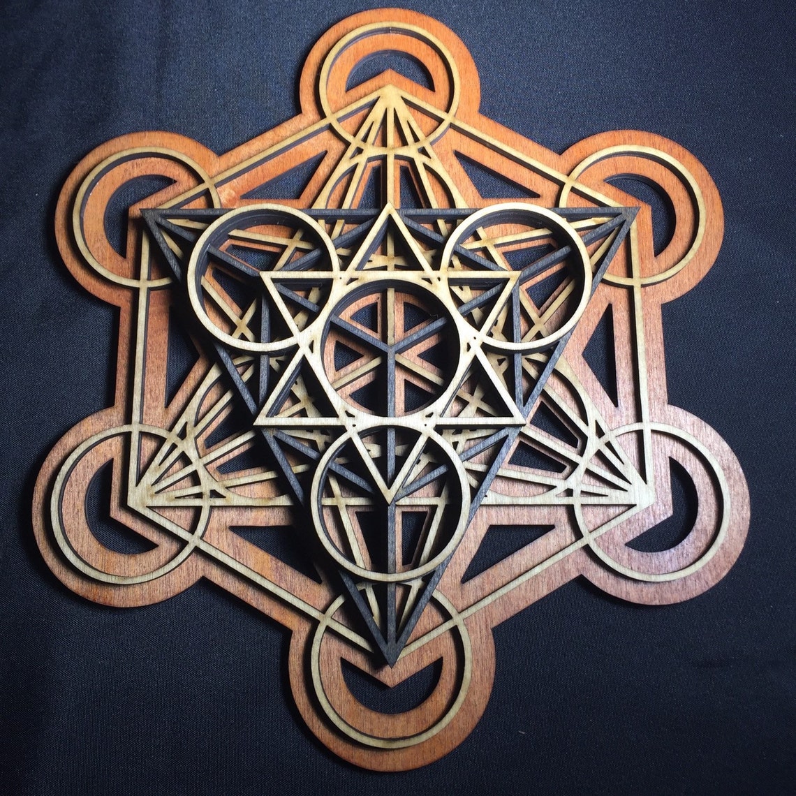 Metatron's Cube Wall Art 12", Laser Cut, Sacred Geometry, Mandala Art ...