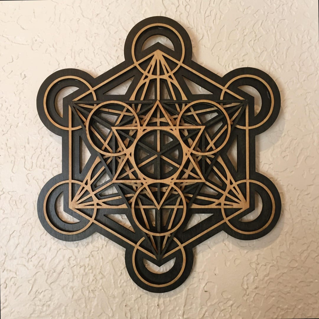 Metatron's Cube Wall Art 12", Laser Cut, Sacred Geometry, Mandala Art ...