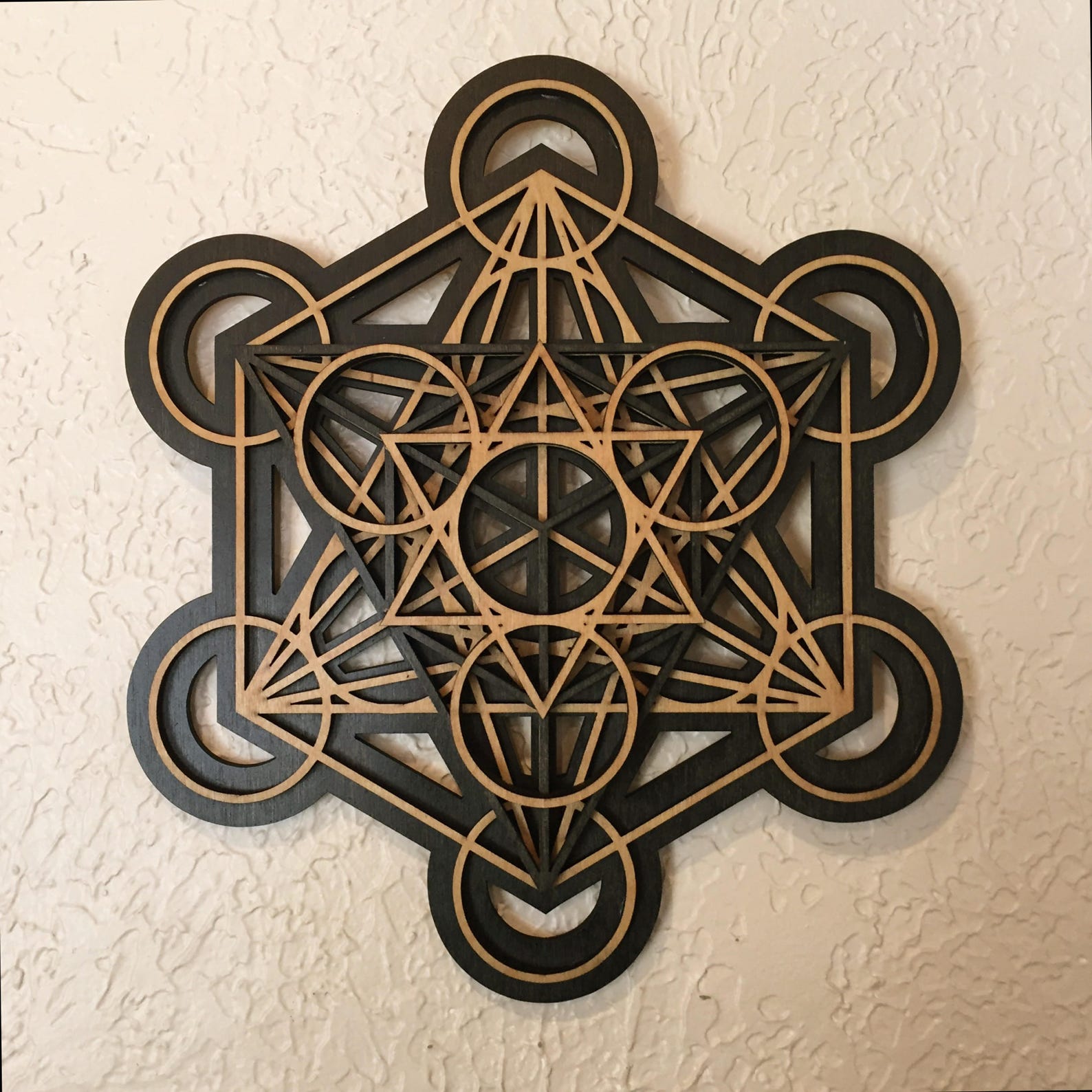 Metatron's Cube Wall Art 12", Laser Cut, Sacred Geometry, Mandala Art ...