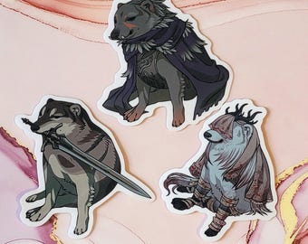 Blaidd, Sif, and Amelia Cheems stickers