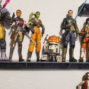 2x 3D Printed Action Figure Mini Collectible Display Shelves (7 versions, Star Wars Themed)