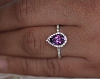 FÉVRIER Pierre de Naissance Violet Améthyste Clous d/'oreilles 6 mm 1.50 cttw en argent