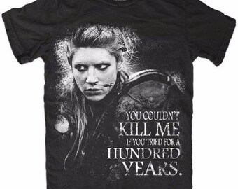 Mens White King Ragnar Lodbrok T Shirt Norse Warrior Vikings TV Series T-Shirt