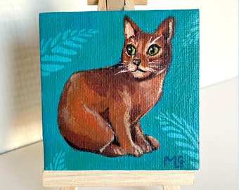 Peinture sur toile Chat, cadeau, décoration, souvenir, animal de compagnie