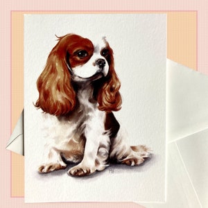 Carte postale chien, Cavalier King Charles, correspondant, scrapbook, papeterie, animaux