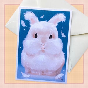 Carte postale lapin angora, correspondant, scrapbook, papeterie, animaux de compagnie