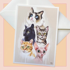 Carte postale chats, correspondant, scrapbook, papeterie, animaux de compagnie, races de chats
