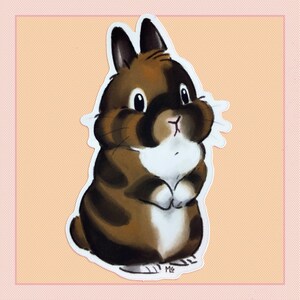 Sticker lapin arlequin - papeterie, scrapbooking, autocollant