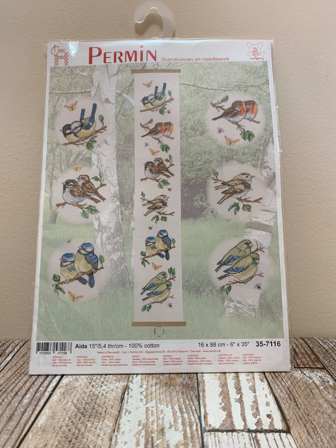 Permin Counted Cross Stitch Kit birds Garden Etsy