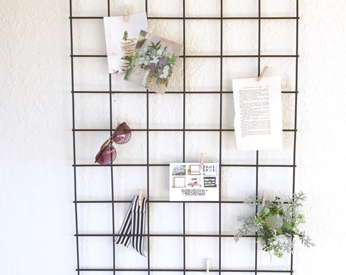 Memo Board Wire Wall Grid Office Metal Wall Grid Etsy