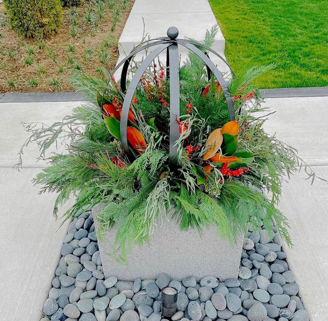 LARGE Garden Globe Steel Sphere Trellis Metal Art Winter Etsy