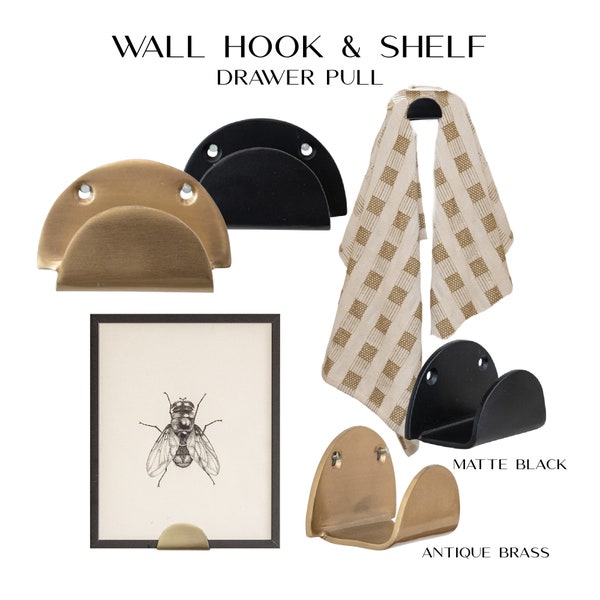 Black Wall Hooks Modern Etsy