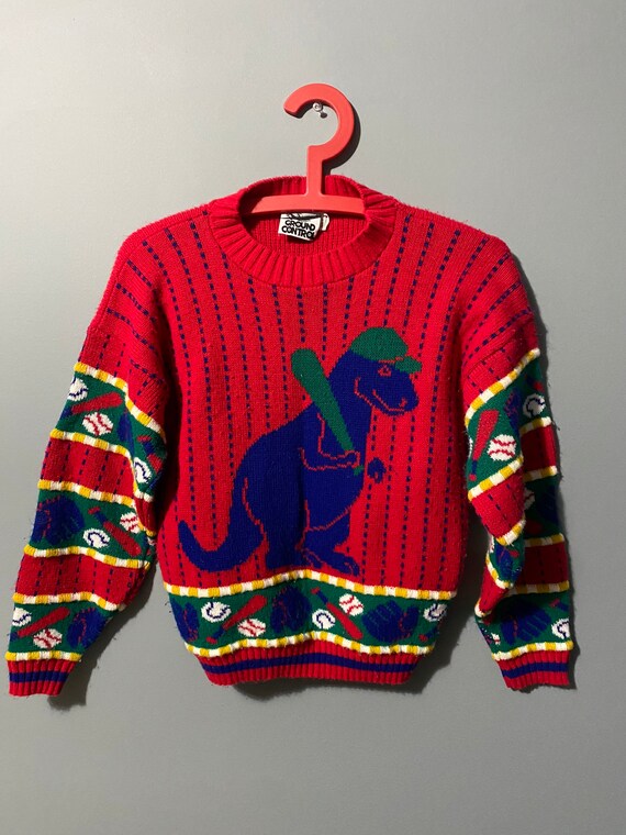 Vintage dinosaur sweater sales