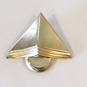 Vintage, art deco, geometric, design, gold tone brooch