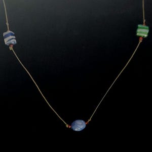 Vintage, hand blown, glass beaded necklace