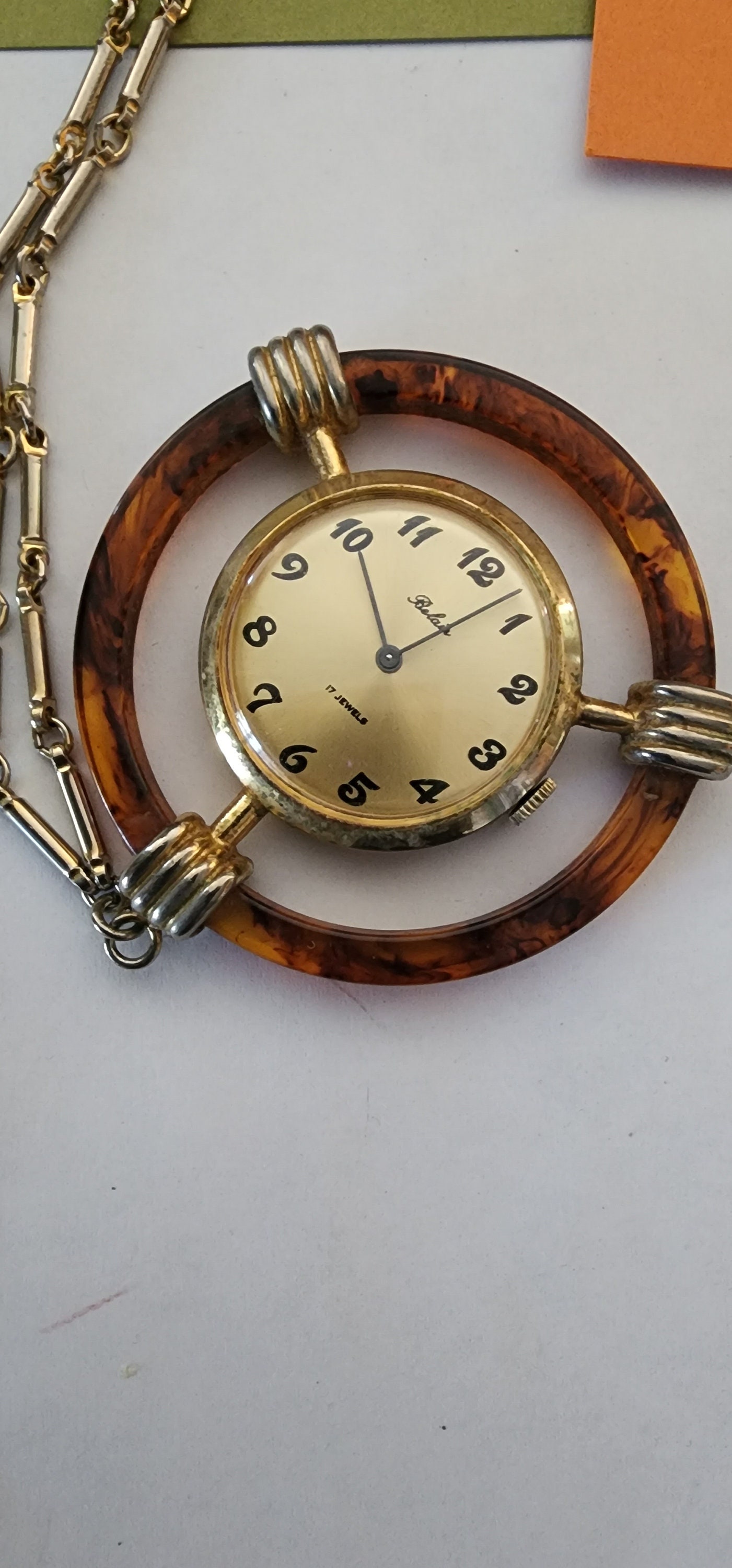 Vintage, Belair Watch, 17 Jewels, Pendant, Necklace