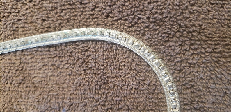 necklace silver tone Vintage heavy