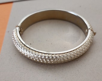 Vintage, gold tone, hinged bracelet, costume jewelry