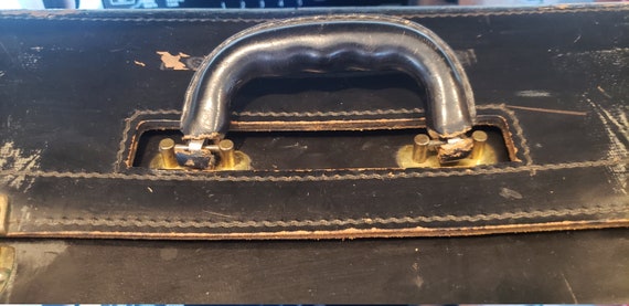 Antique, leather, medical bag, 1910's?