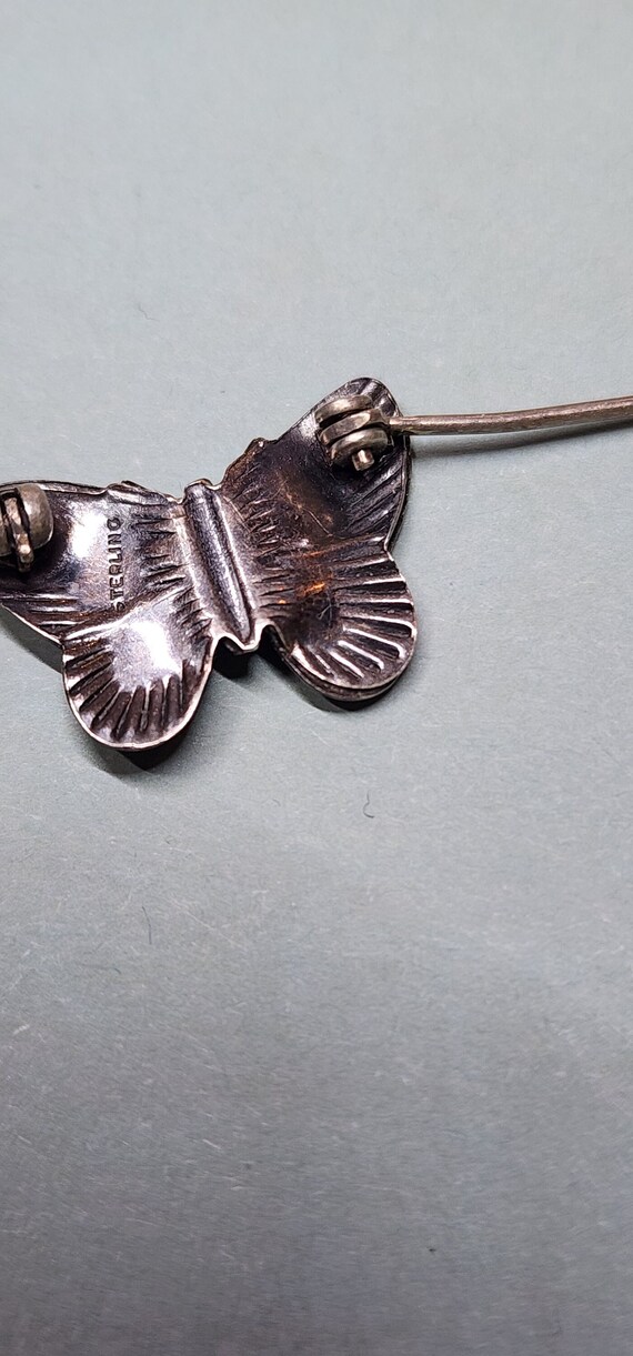 Vintage sterling jewelry, butterfly broich, bug, … - image 3