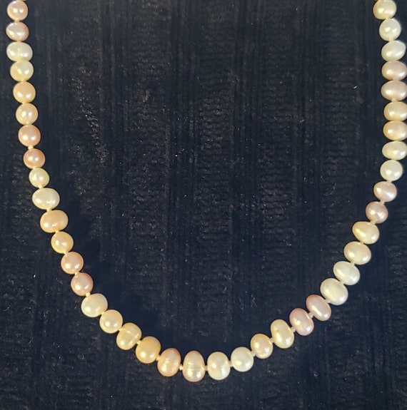 Vintage, real pearl, pink, lavendar, cream colore… - image 2