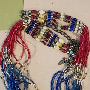 Vintage, multi strand, Coldwater Creek, beaded necklace