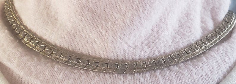 necklace silver tone Vintage heavy