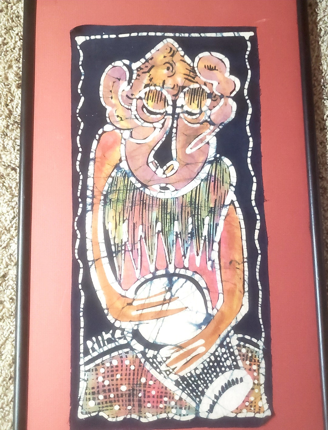 Vintage, Nike Daviesokundaye, Batik Signed, African Art Etsy