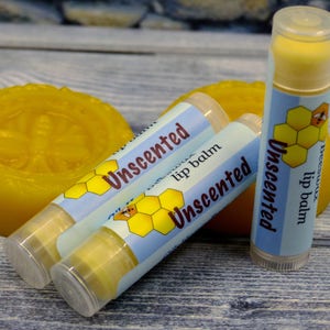 One Beeswax lip balm. Non toxic, organic, handmade in small batches from natural oils and body butters chapstick image 5