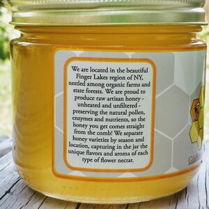 Raw Black Locust honey 1 lb honey jar unheated and unfiltered pure raw varietal honey from Ithaca New York image 5