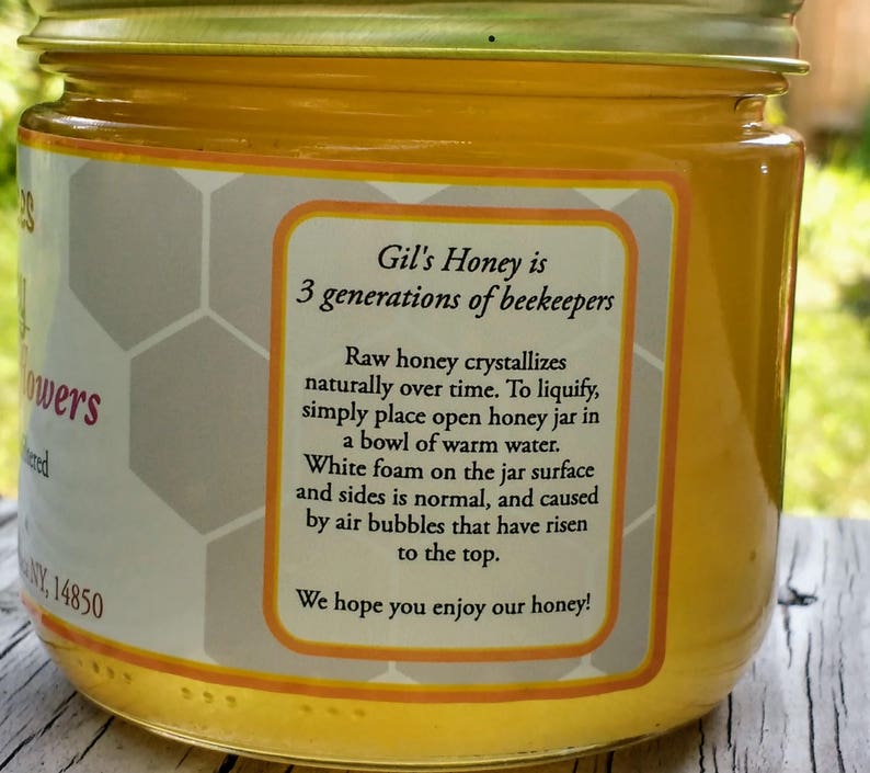Raw Black Locust honey 1 lb honey jar unheated and unfiltered pure raw varietal honey from Ithaca New York image 6