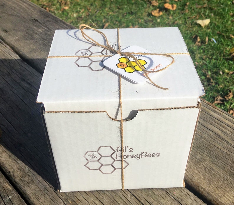 Raw honey gift box. NY made varietal 1lb honey jar in a Etsy
