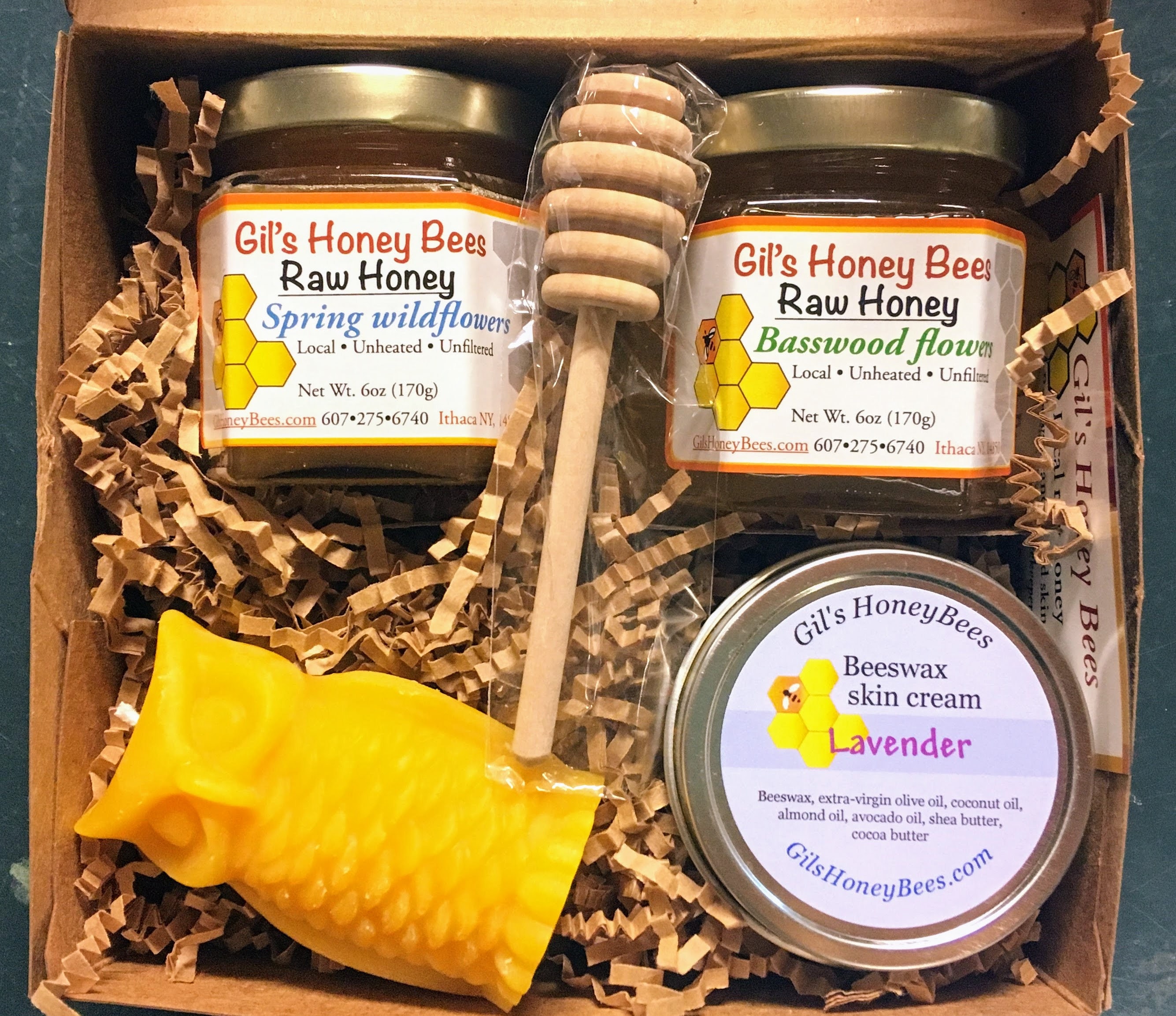 Honey gift set raw honey sampler pure beeswax candle and Etsy