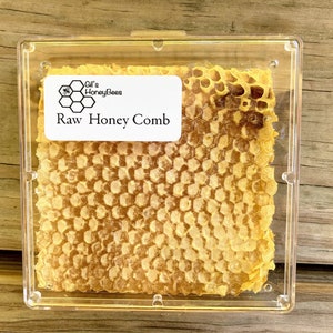 Raw honeycomb. Raw honey comb filled with pure honey real comb honey, raw food, 12-16oz image 2