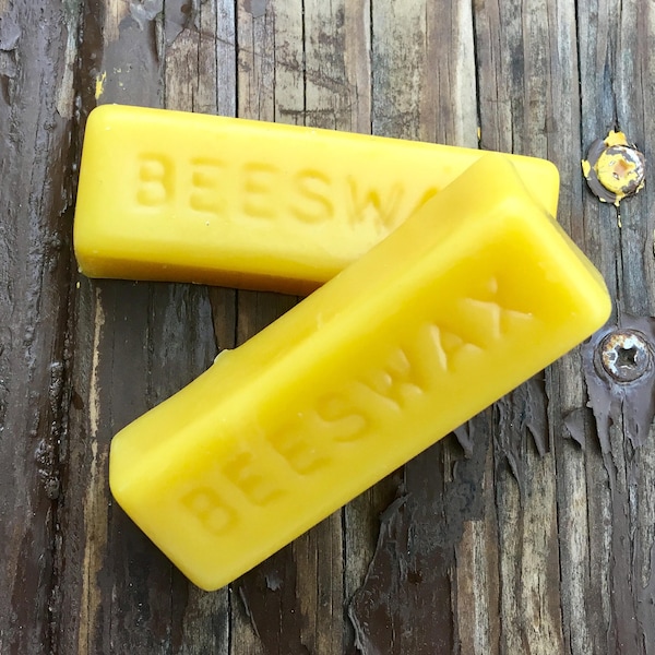 Pure beeswax bars, 2 sticks 1 ounce each, great for candle making, cosmetics, beeswax wraps, lip balms, and beeswax wood finish