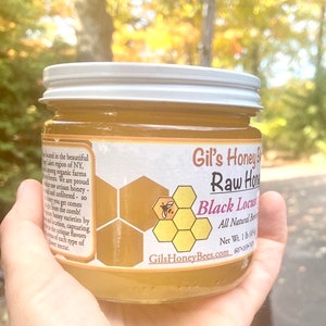 Raw Black Locust honey 1 lb honey jar unheated and unfiltered pure raw varietal honey from Ithaca New York image 3