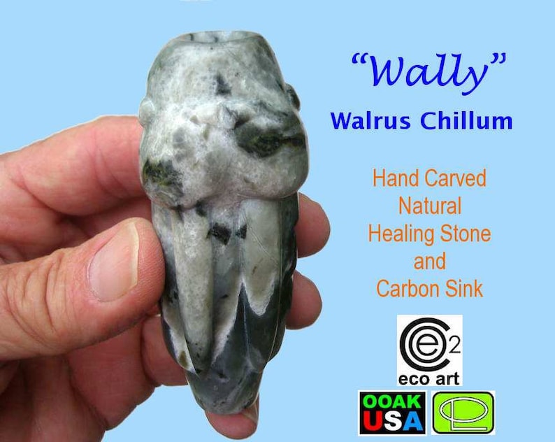 Stone Walrus Chillum hand carved in USA