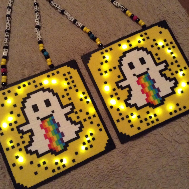 Custom Snapchat Code Perler Kandi Necklace Etsy