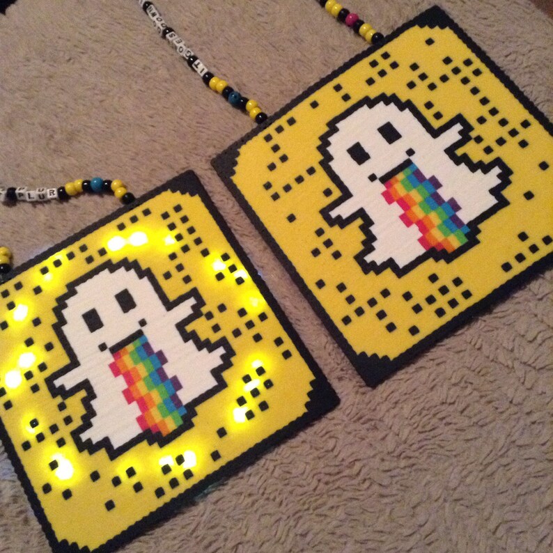 Custom Snapchat Code Perler Kandi Necklace Etsy