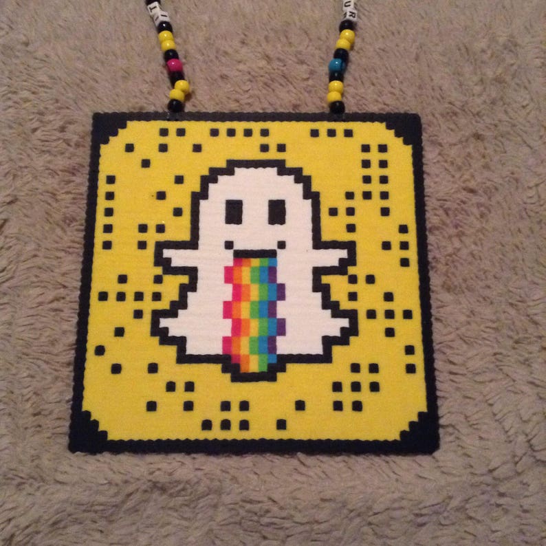 Custom Snapchat Code Perler Kandi Necklace Etsy