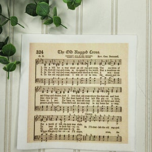 Servilletas de papel para decoupage cristianas con himnos de cruz antiguos y robustos