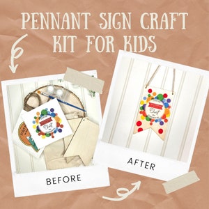 Signo de banderín de verso bíblico, caja de regalo de Navidad, kit de manualidades de bricolaje para niños, kit de manualidades de otoño para niños, actividad de niños, regalo para niños, kits para niños