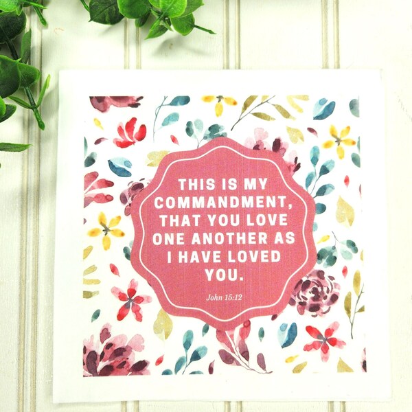 Bible Verse Decoupage Napkin Etsy