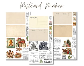 Vintage Postkarten-Maker Rub-On-Transfers